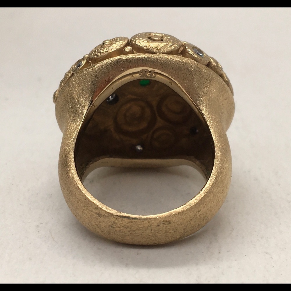 Rivka Friedman Gold Plated Huge Dome Ring - Picture 3 of 5
